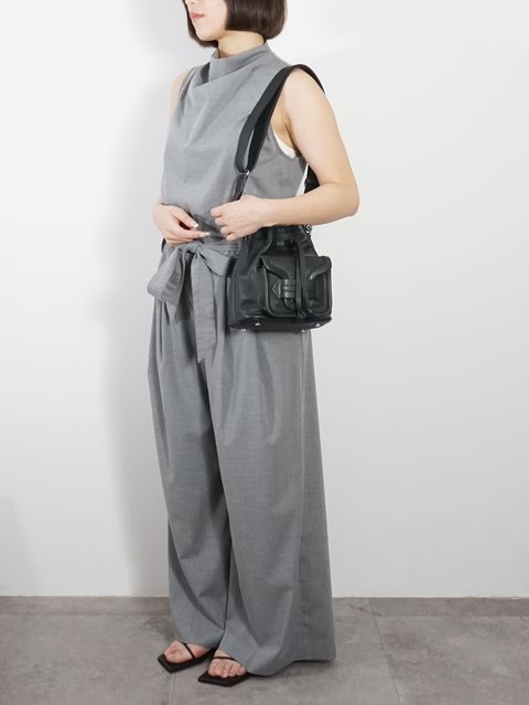 ETRE TOKYO - ドレープハイネックノースリオールインワン - GREY 