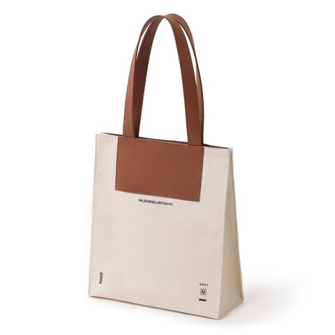 キャンバスレザートート - CANVAS LEATHER TOTE BROWN