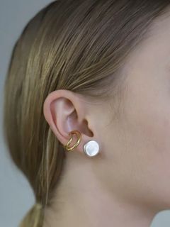 ダブルラインイヤーカフ GOLD ゴールド シンプル デザイン ユニセックス アクセサリー