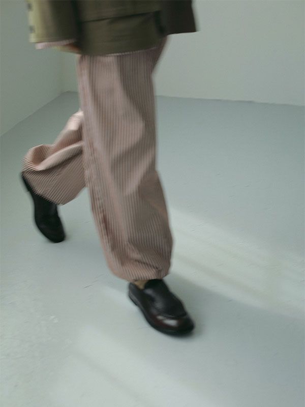 ドロストヘムコットンパンツ - BROWN