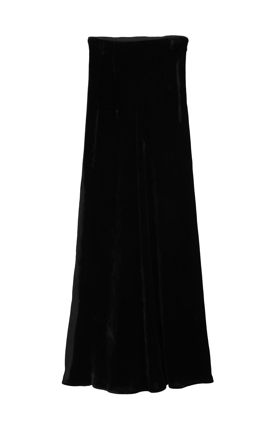 ベルベットスカート - VELOUR MERMAID LINE SKIRT- BLACK