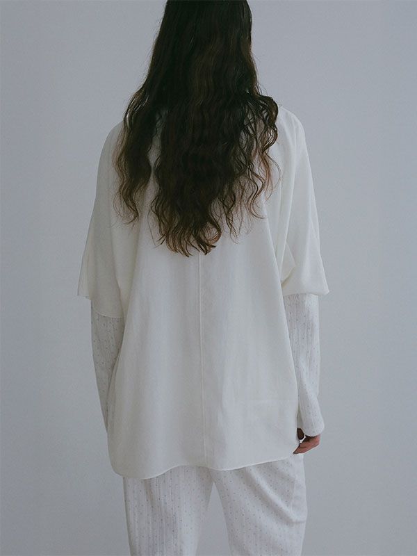 オープンネックハーフスリーブシャツ (WHITE)
