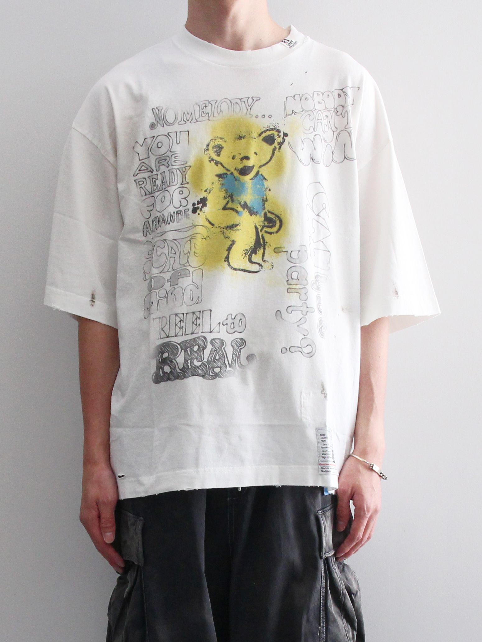肩幅58maison mihara yasuhiro tシャツ Distressd