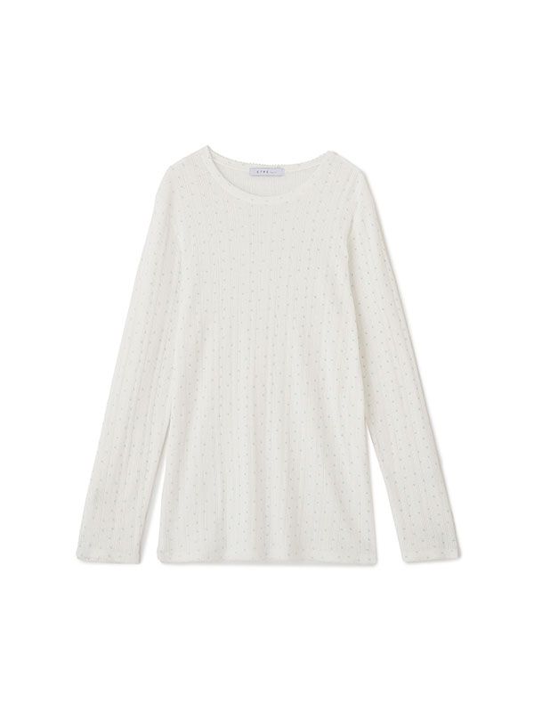 アイレットクル－ネックロンTee (GREY)