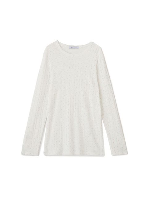 アイレットクル－ネックロンTee (WHITE)