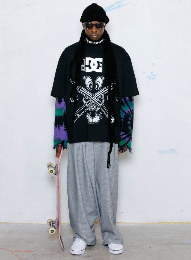 KIDILL - タータンチェック ワイドパンツ -WIDE BONDAGE PANTS