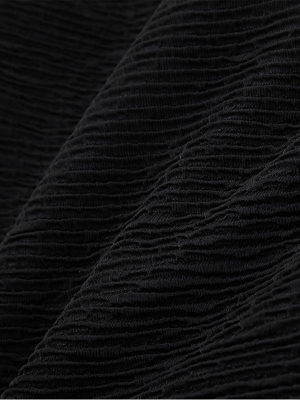 ナローストラップジャガードスウィムウェア (BLACK)