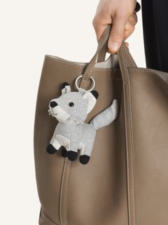 フォックス バッグ チャーム / キーホルダー (grey melange)