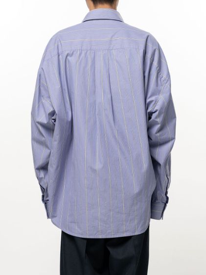 オフセット フロント シャツ - Offset Front Shirt (BLUE)