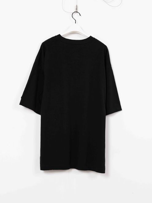 スマイリーフェイス プリントティーシャツ - smily face PT Tee - BLACK