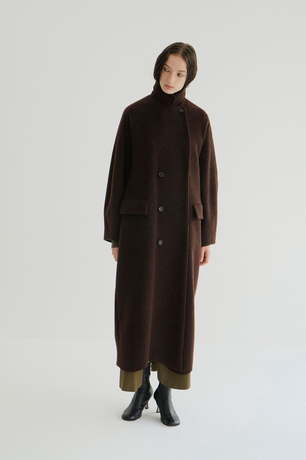 CLANE - ダブルウール ロングコート - DOUBLE WOOL LONG COAT - IVORY | ADDICT WEB SHOP