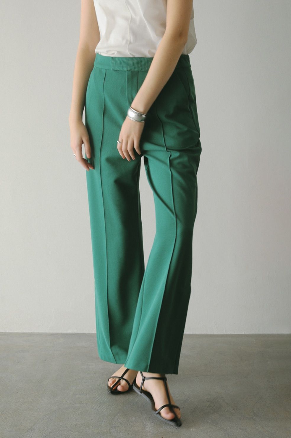 サイドベンツパンツ - SIDE VENTS PANTS GREEN