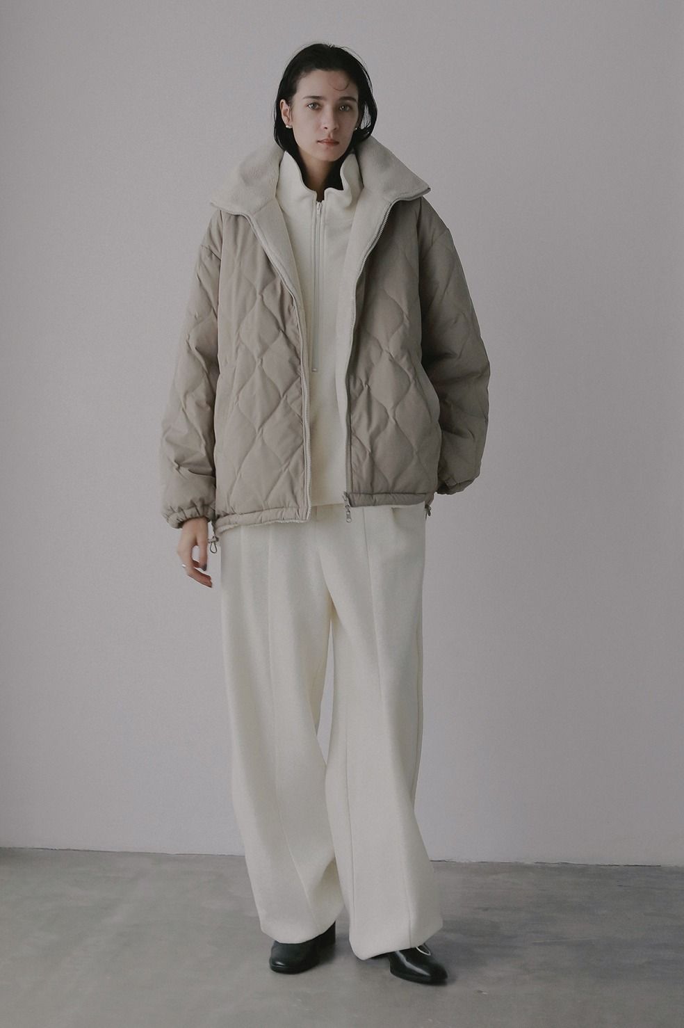 【TAION×MANOF】 リバーシブルダウンボアジャケット - REVERSIBLE DOWN BOA JACKET (BEIGE)