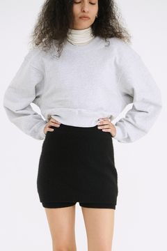 パワーショルダーショートスウェットトップス - POWER SHOULDER SHORT SWEAT TOPS