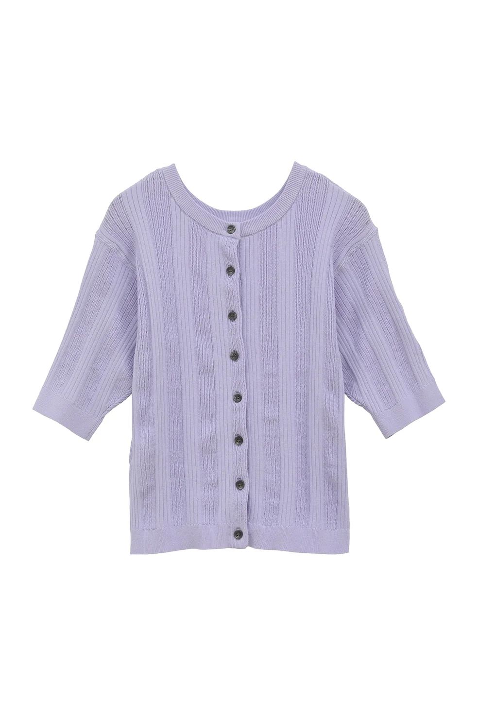 CLANE - ファイスリブ ニット カーディガン - W FACE RIB KNIT
