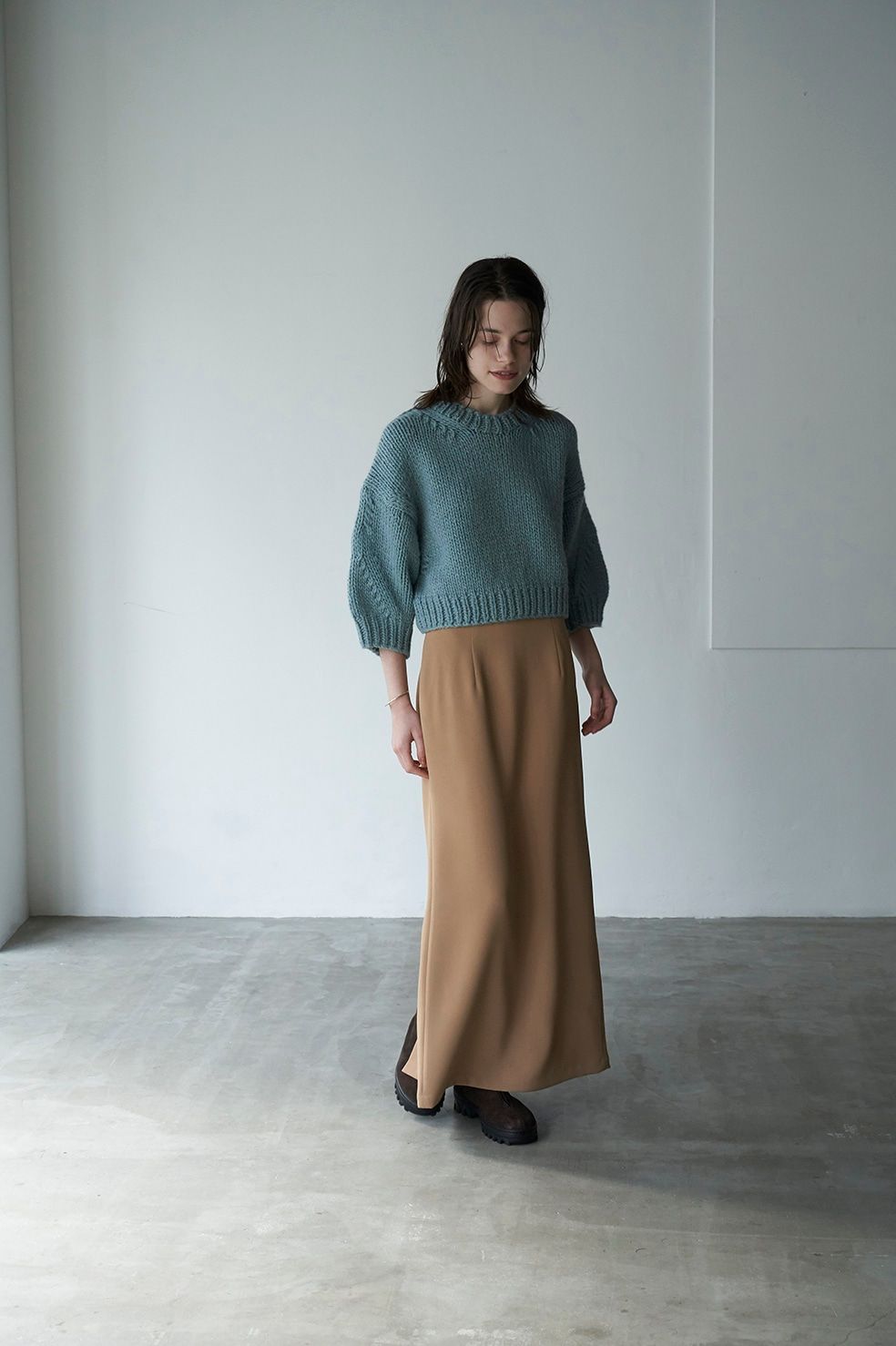 CLANE - ドーム型ニットトップス - DOME HAND KNIT TOPS - BLUE