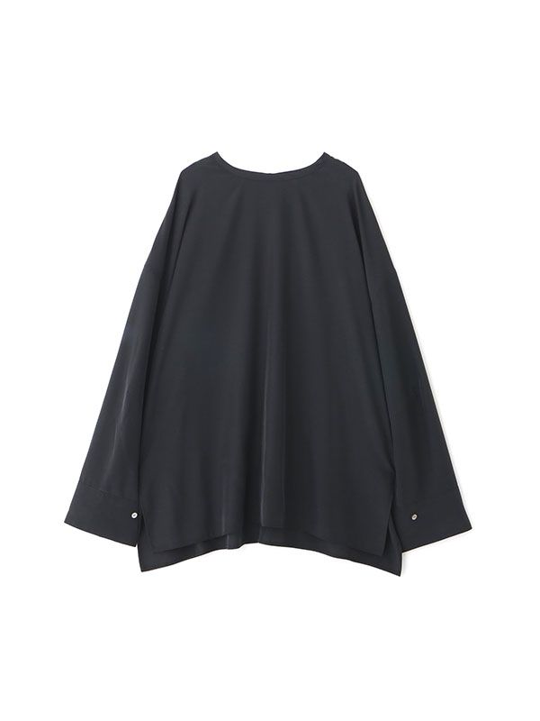 クルーネックオーバーサイズプルオーバー (BLACK)