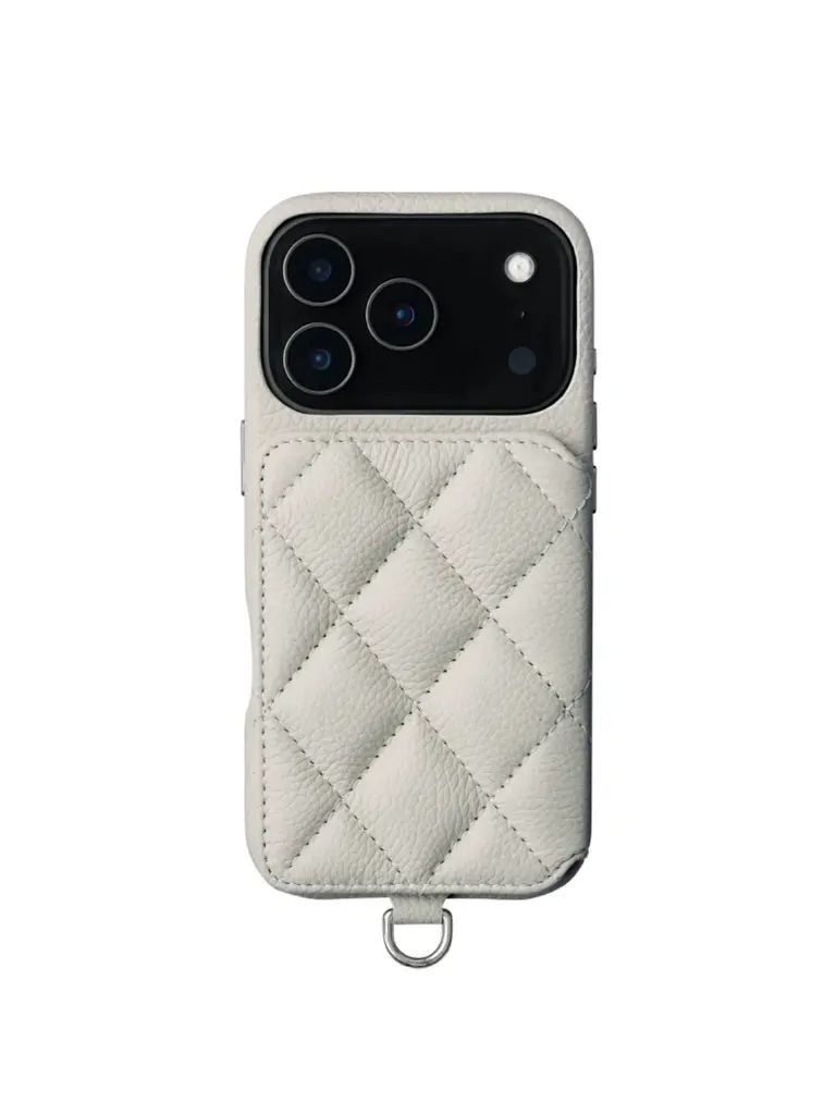 【GRACE / グレイス】 手帳型 レザーケース iPhone 14～17シリーズ対応 （パール）