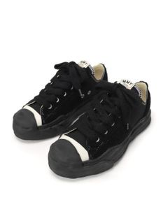 "HANK" OG Sole Chenille Emb Low-top Sneaker - A08FW720 - BLACK