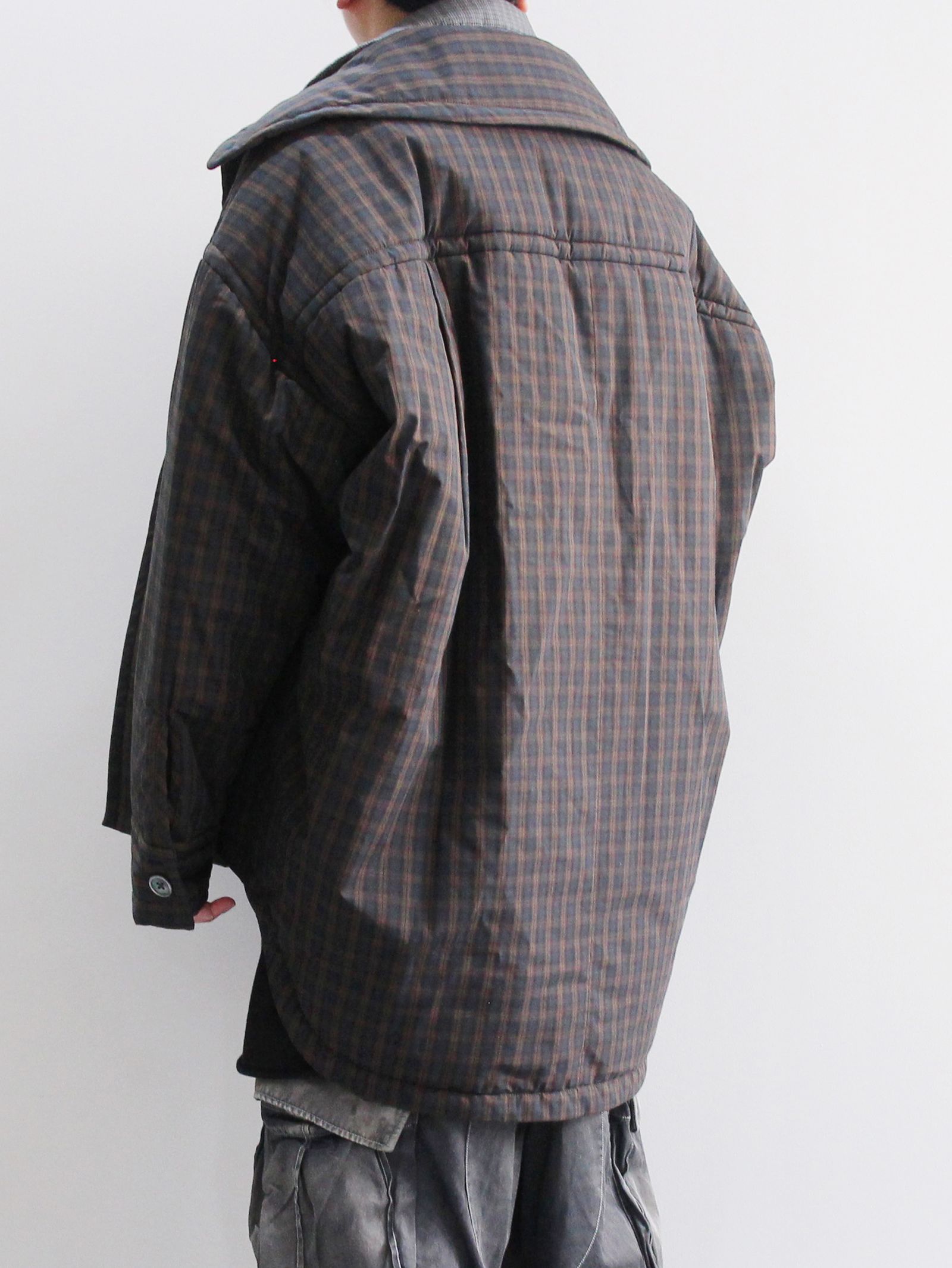ディストレスト レイヤード シャツ - Distressed layered shirt - BLACK