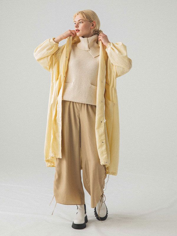 タックネックノースリルーズニットプルオーバー - OFF WHITE