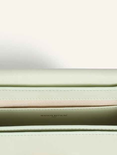 EDIE バッグ - スムースレザー2WAYショルダーバッグ / Leather bag aloe green