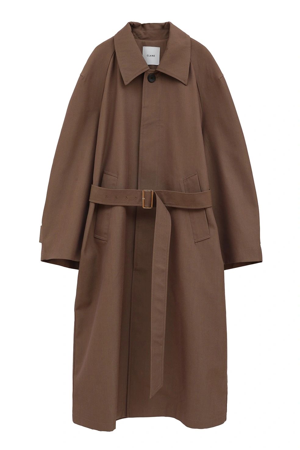 ステンカラーコート - BULKY LINE STAIN COAT (BROWN)