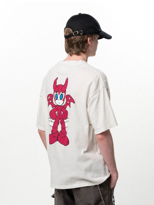 バケネコ ポケット ティー - BAKENEKO POCKET TEE (WHITE)