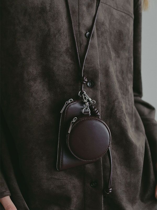 レザーコードマルチポーチ (BROWN）