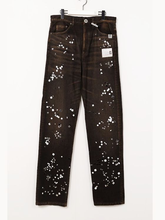 エンベリッシュド ジーンズ - EMBELLISHED JEANS (BLACK)