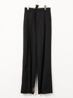 ベルト付きスラックス - BELTED TROUSERS (BLACK)