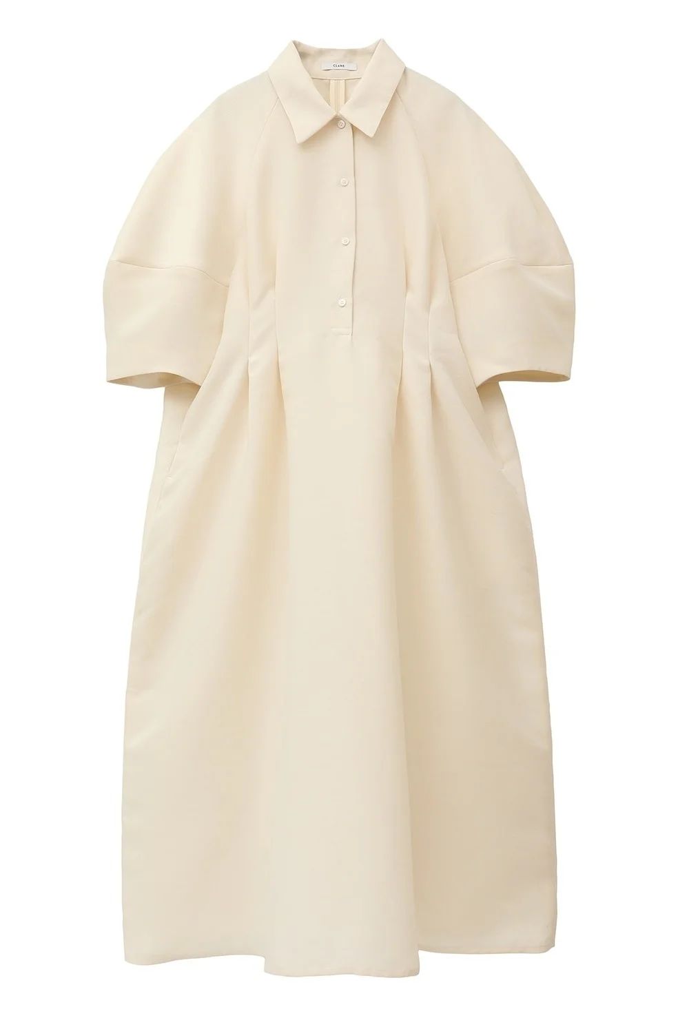 フォームスリーブワンピース -  FORM SLEEVE ONEPIECE IVORY