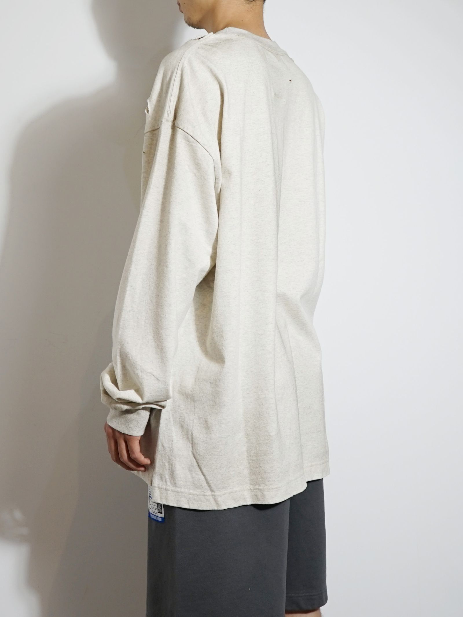 エンベリッシュディストレス カットソー - EMBELLISHDISTRESS LT  GREY