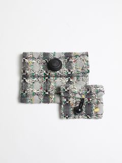 ツイードポーチセット - GREY