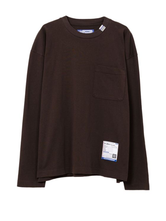 ポケットロングスリーブカットソー - POKET LS TEE (BROWN)