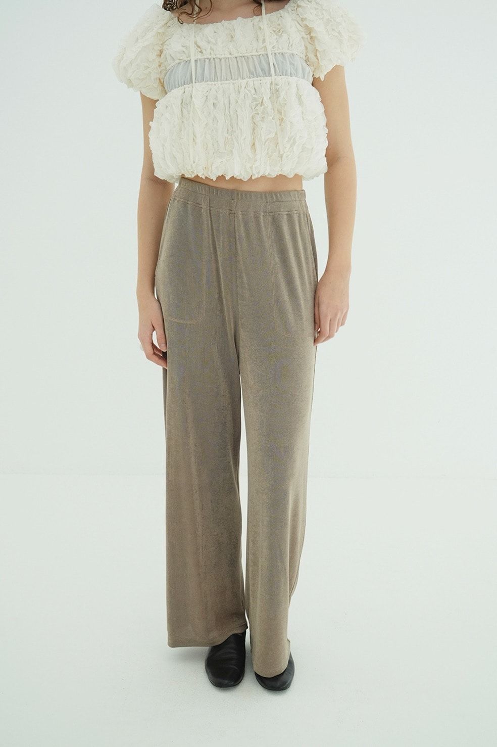 ジャージーパンツ - BRIGHT JERSEY PANTS (IVORY)