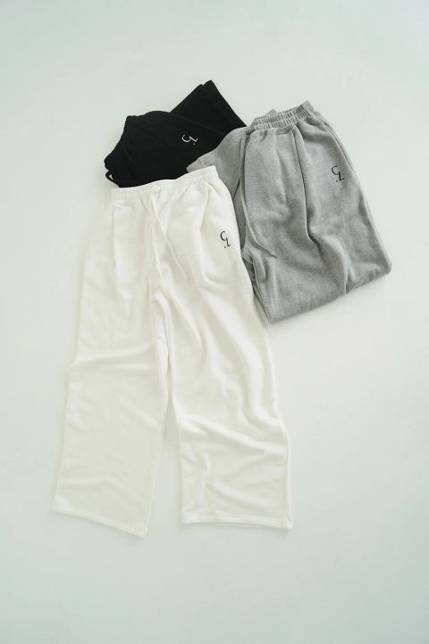 【3色展開】 ロゴスウェットワイドパンツ - LOGO SWEAT TUCK WIDE PANTS