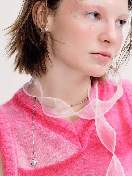 Brilliant Star Pendant Necklace （SILVER) - スターネックレス