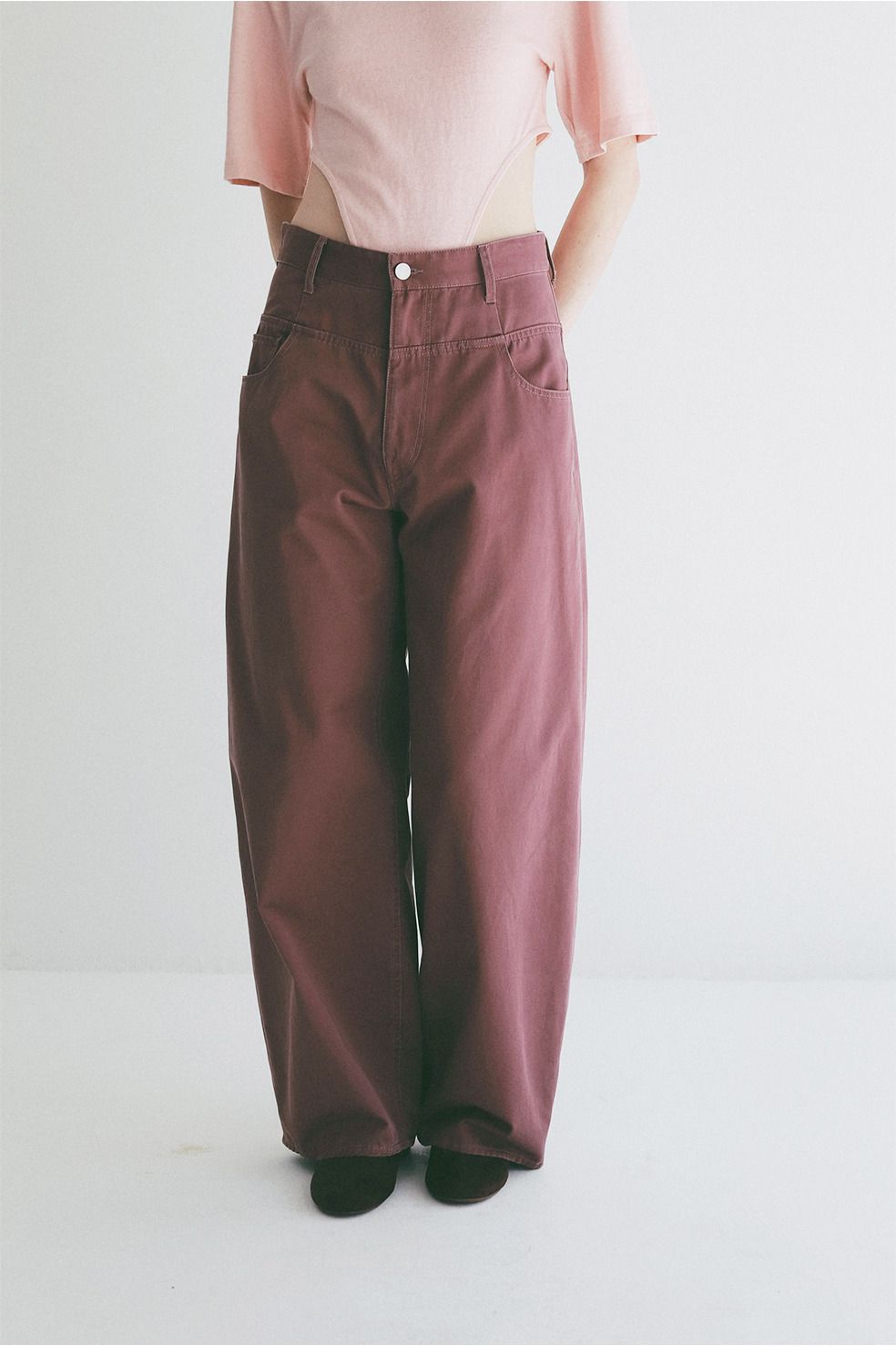ローウエストバレルパンツ -  LOW WAIST BARREL PANTS (PURPLE)