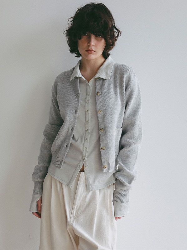 ガーゼフライスフロントオープンプルオーバー (MINT)