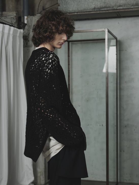 メッシュニット - BLACK