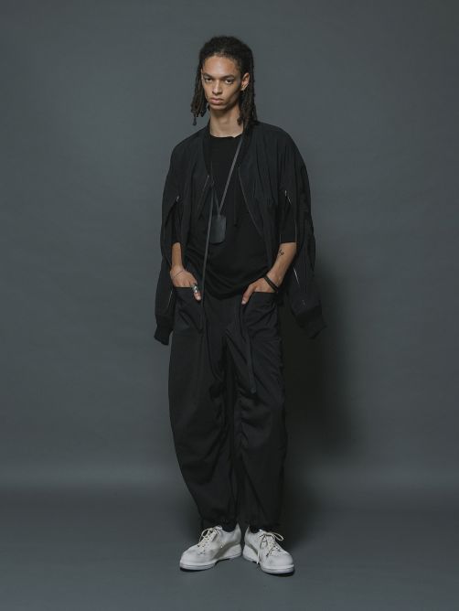 撥水イージークロップドパンツ (A-BLACK)