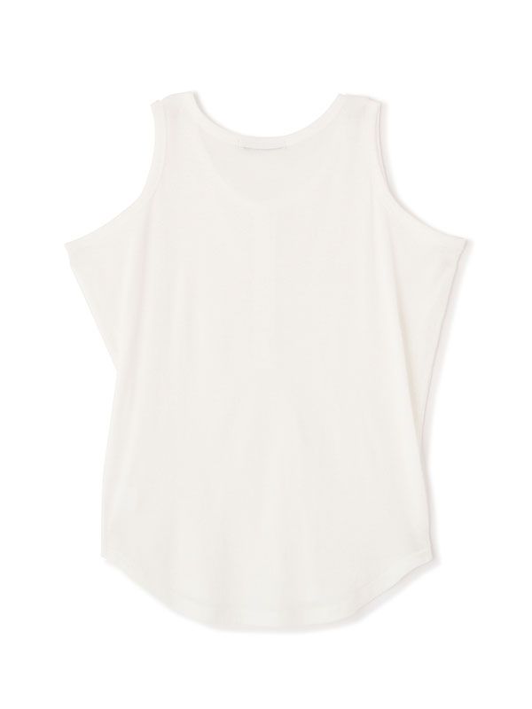 ヘンリーネックエアリータンクトップ  WHITE