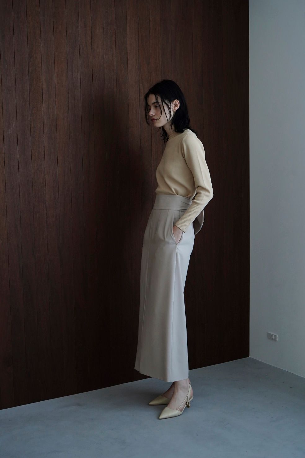 ☆美品☆CLANE クラネ　ベーシックコンパクトニットトップス　水色　Mサイズ CLANE ニット セーター 「CLANE/クラネ」BASIC COMPACT KNIT