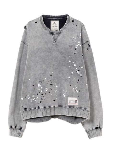 エンベリッシュ ブリーチ スウェット - Embellish Bleach Po (GREY)