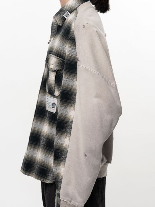 コンバインド スウェットシャツ - COMBINED SH×SWT (BLACK×WHITE)