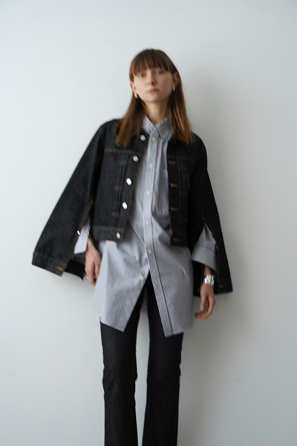 CLANE BELL SLEEVE COMPACT JEAN JACKET - Gジャン/デニムジャケット