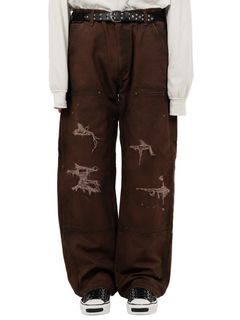 ボロペインターパンツ - BORO PAINTER PANTS -BROWN