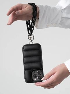 アイフォンケース ハンドストラップ レクタングル ｜Hand STRAP Rectangle (ブラック)