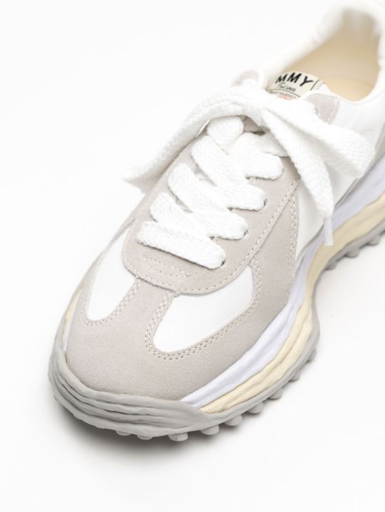 "LARRY / ラリー" OG Sole Mix Material Low-top Sneakers - オリジナルソールスニーカー（WHITE）